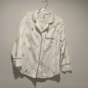 Printfresh organic cotton  fruit medley embroidered pajama top size S